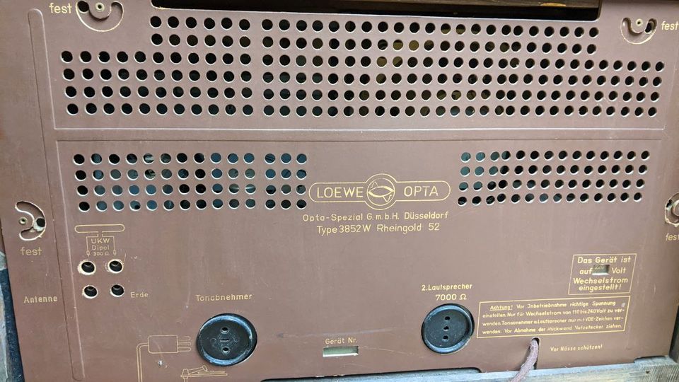 Röhrenradio Loewe Opta Rheingold 3852 W in Telgte