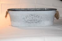 Flowers &Garden Jardiniere Pflanzwanne oval Zink geweisst 53x24 Niedersachsen - Hilgermissen Vorschau