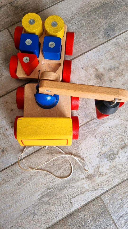 Kran Laster Ikea magnetisch Holzspielzeug Holz Baby Spielzeug in Rednitzhembach