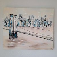 Acrylbild "Brooklyn Bridge" handgemalt auf Leinwand/Keilrahmen Saarland - Püttlingen Vorschau