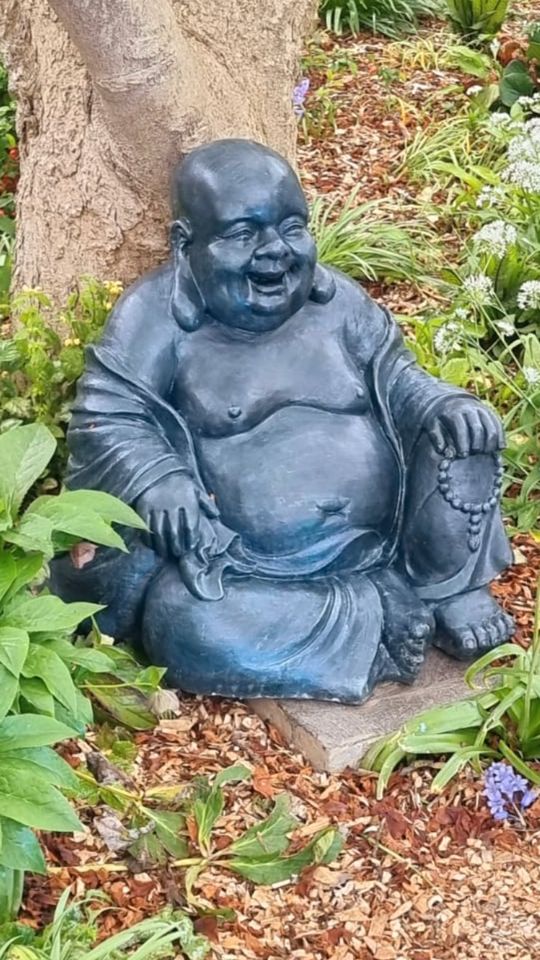 XL 140kg Glücksbuddha dicker lachender Happy Buddha Tempelbuddha in Karlsruhe