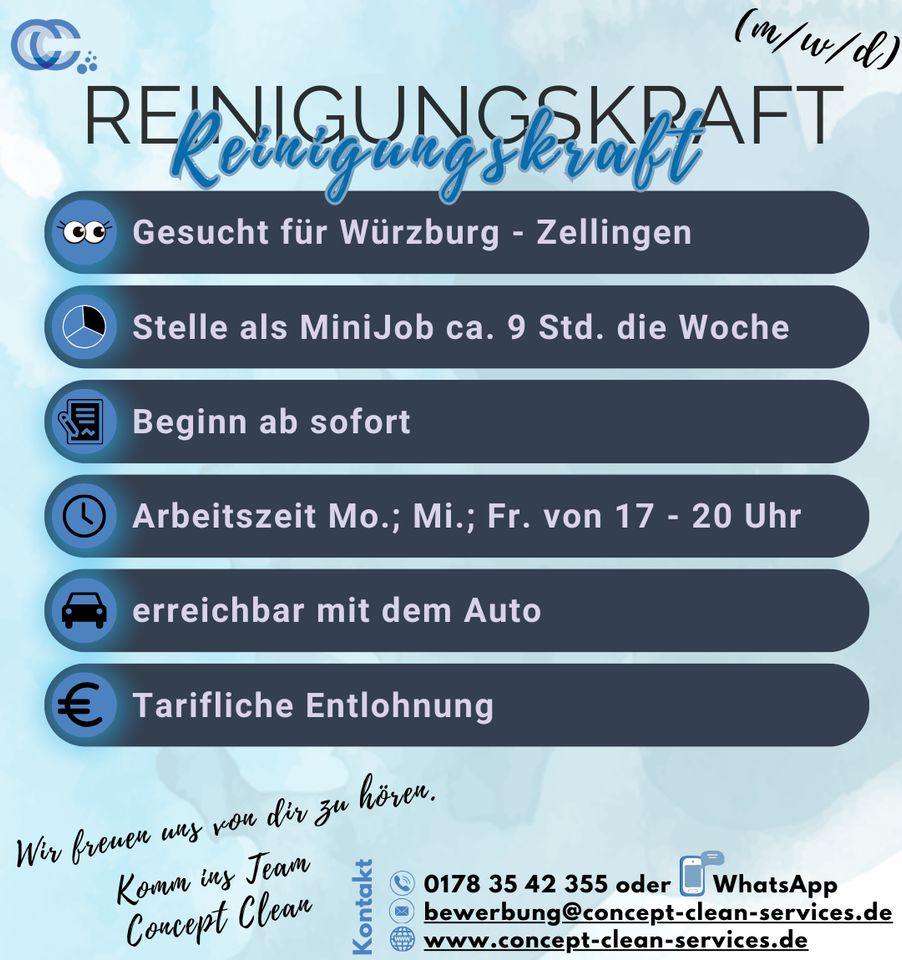 Reinigungskraft (m/w/d) in Würzburg