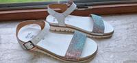 Ara high soft Leder Sandalen Gr.40 weite G Glitzer Weiß Baden-Württemberg - Ertingen Vorschau