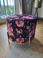 Hocker Blumen schwarz gold München - Bogenhausen Vorschau