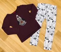 2-tlg. Mädchen Set S.Oliver Shirt H&M Leggings „Pinguin“ 92/98 München - Bogenhausen Vorschau