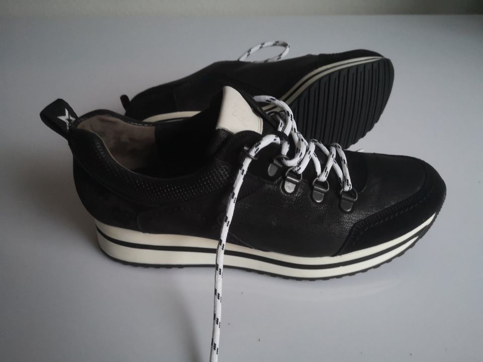 Damen Schuhe Sneaker PAUL GREEN Gr 38,5 UK 5,5 schwarz Leder in Duisburg