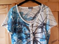 Mandarin Damen Shirt Gr. 36 weiß-blau mit Schmucksteinchen Bayern - Langquaid Vorschau