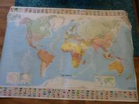 Große Weltkarte original aus USA  1,45 m x 1,00 m  Poster Sachsen-Anhalt - Halle Vorschau