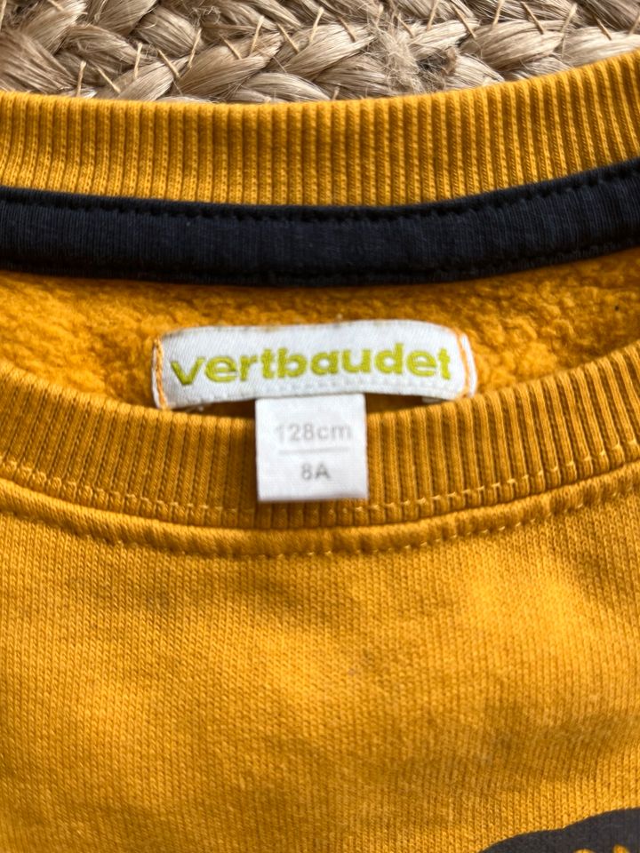 Verbaudet Dino Pullover, gelb, 128 in Mettmann