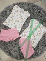 Zwillinge kurze Shorts tshirt set rosa 110 116 schmetterling Nordrhein-Westfalen - Olfen Vorschau