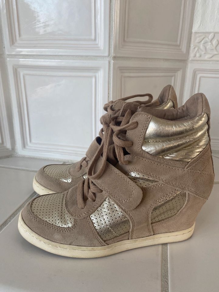 ASN Schuhe Plateau Sneaker gold beige 40 in Karlshuld