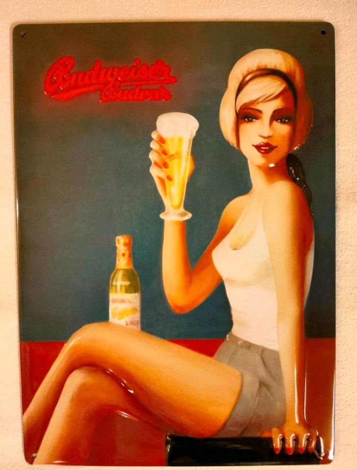 Blechschild von Budweiser/Budvar Bier, NEU+OVP in Celle