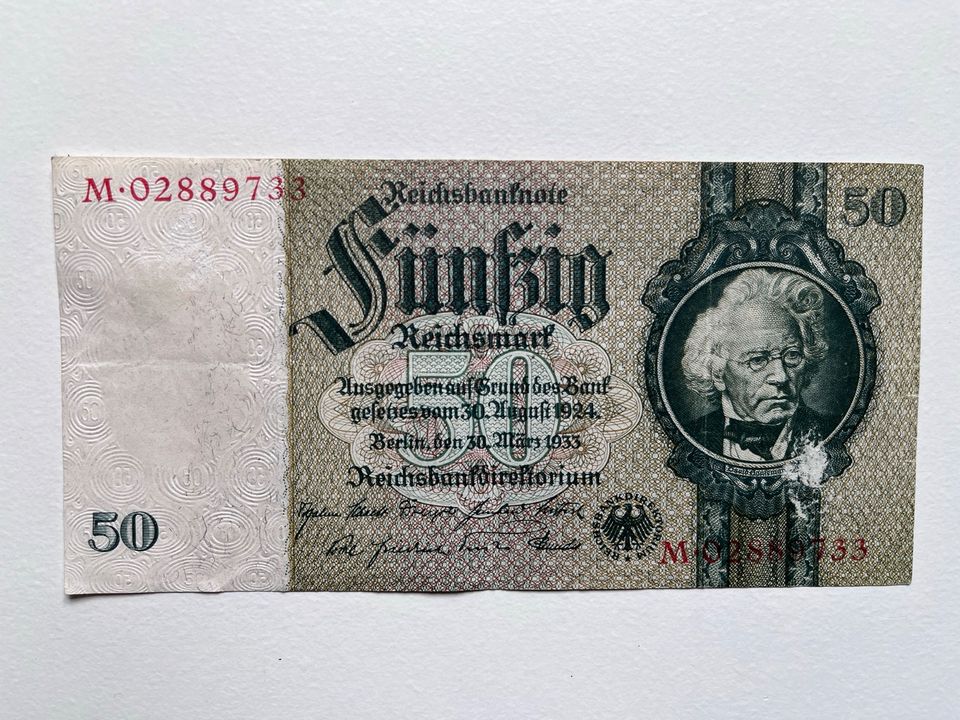 Banknote 50 Reichsmark vom 30.03.1933 in Berlin