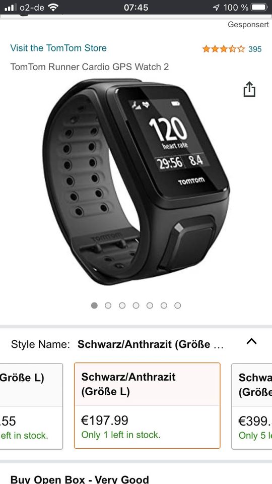 Jogging Laufuhr Pulsuhr GPS Running TomTom Runner 2 Cardio in  Nordrhein-Westfalen - Neuenkirchen | eBay Kleinanzeigen ist jetzt  Kleinanzeigen