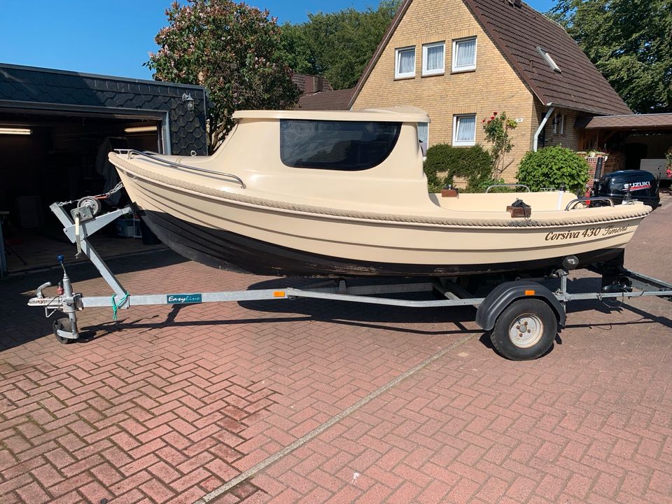 Angelboot mit Straßentrailer und 15 PS Außenborder zu verkaufen in Rendsburg