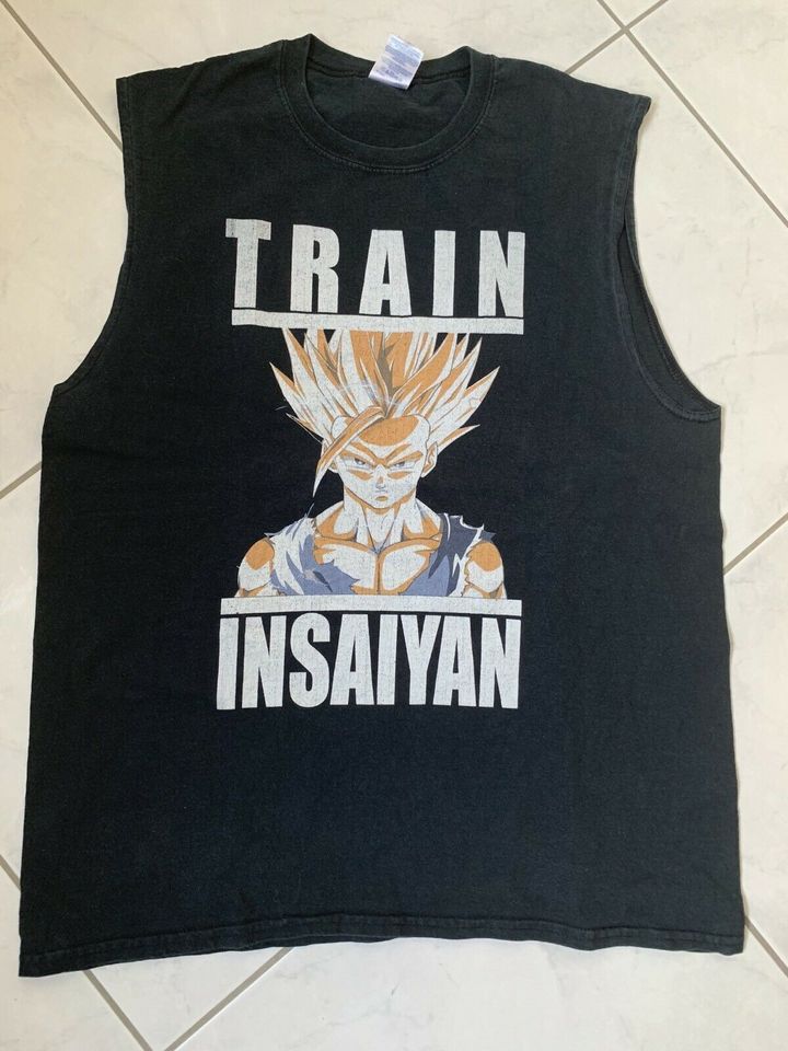 Gym Tank Top T-Shirt Fitness DragonBallZ Train Insaiyan Gr. L in Blaubeuren