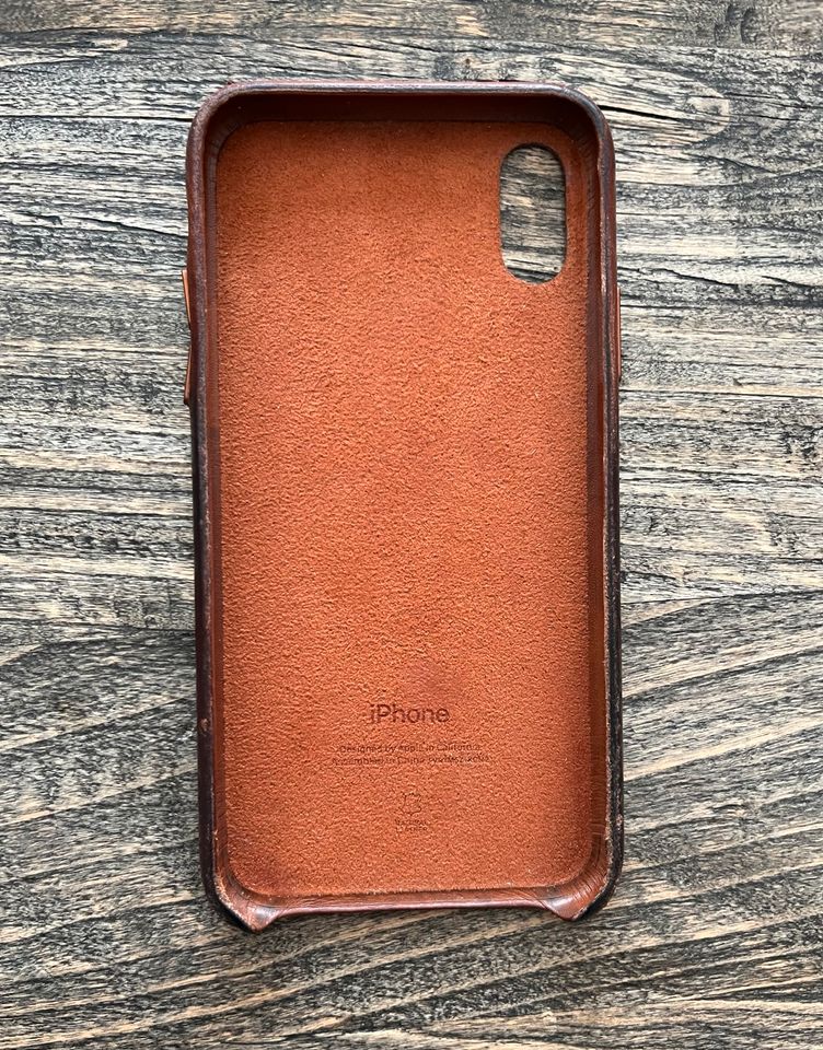 Original Apple IPhone XS Leather Case braune Lederschutzhülle in Roden