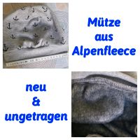 Neu & ungetragene Mütze * handmade * Grau mit Anker * Alpenfleece Rheinland-Pfalz - Linz am Rhein Vorschau