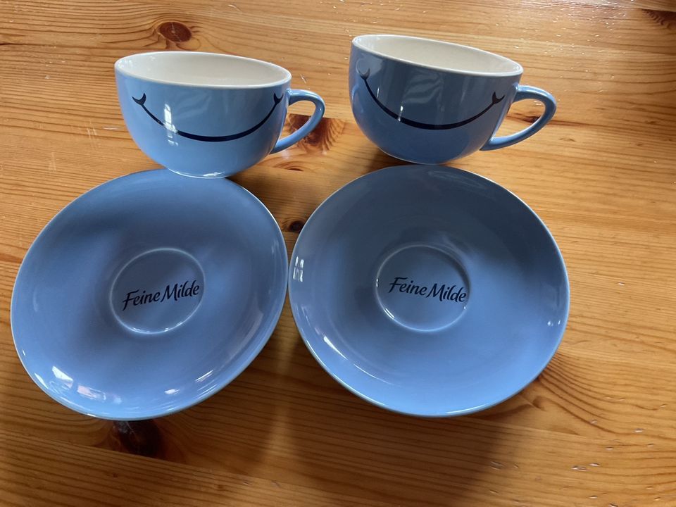 Kaffeetassen mit Kaffeeteller, blau, 2 Sets, von Tchibo, Küche, in Oberwesel