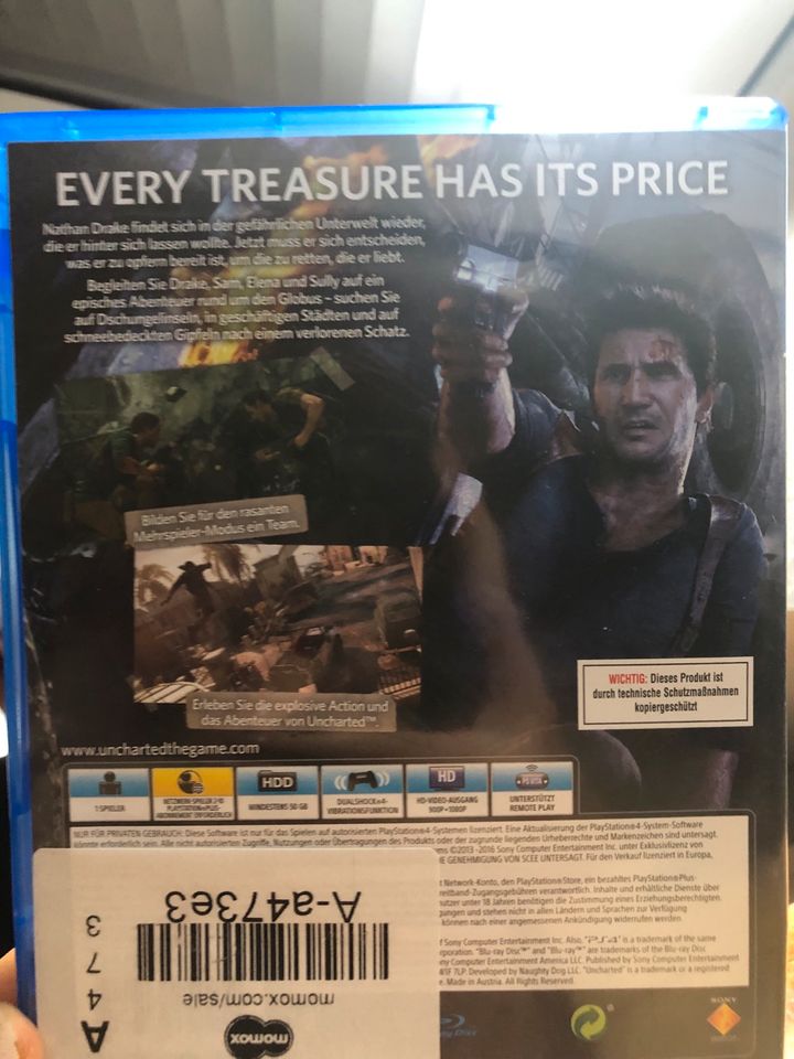 Uncharted 4 / Ps4 -Neuwertig- in Brombachtal