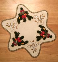Weihnachts Deckchen Sternform von Hand bestickt Niedersachsen - Bad Bodenteich Vorschau