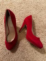 Buffalo High Heels Pumps 37, rot Velours Lederoptik Bayern - Wehringen Vorschau