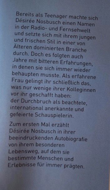 Endlich noch nicht angekommen, Biografie Desiree Nosbusch in Halle