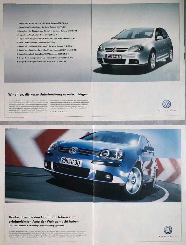 VW Golf 5 V Reklame Berichte GTI 1,6 2,0 GT TDI FSI Tuning Goal in Hanau