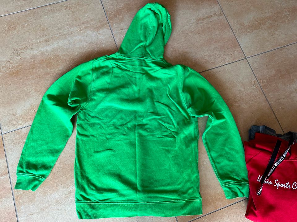 Herren Pullover Pullis Sweatshirt Kapuzenpulli grau rot gr. M-L in Wölfersheim