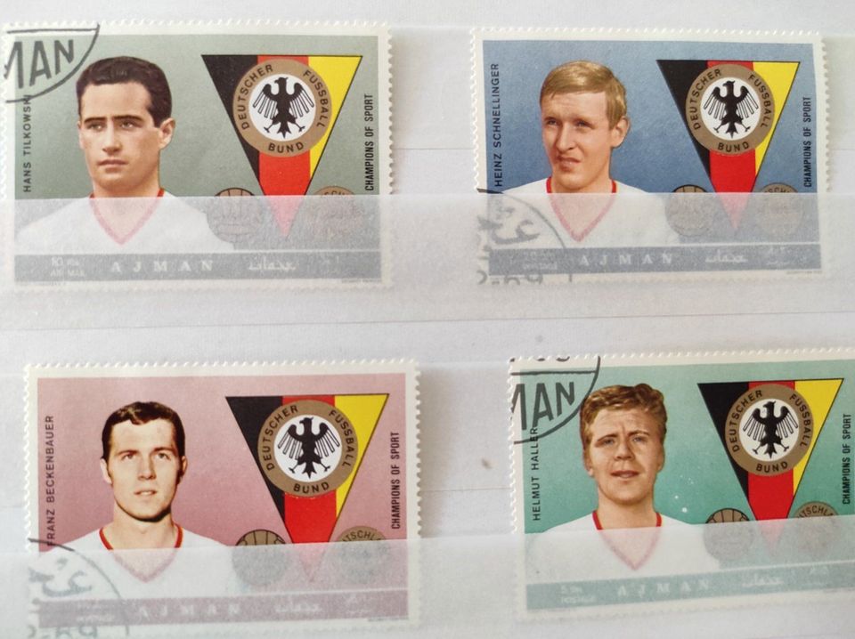 Briefmarken Fußball Ajman Sharjah 60er Jahre in München