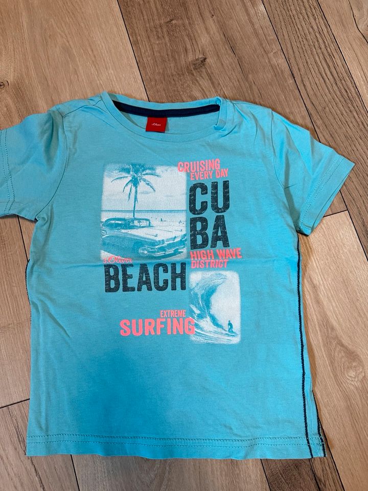 6 S.Oliver/ Garcia Jungen Kurzarm/ Sommer T-Shirt Gr. 104/110 in Mayen