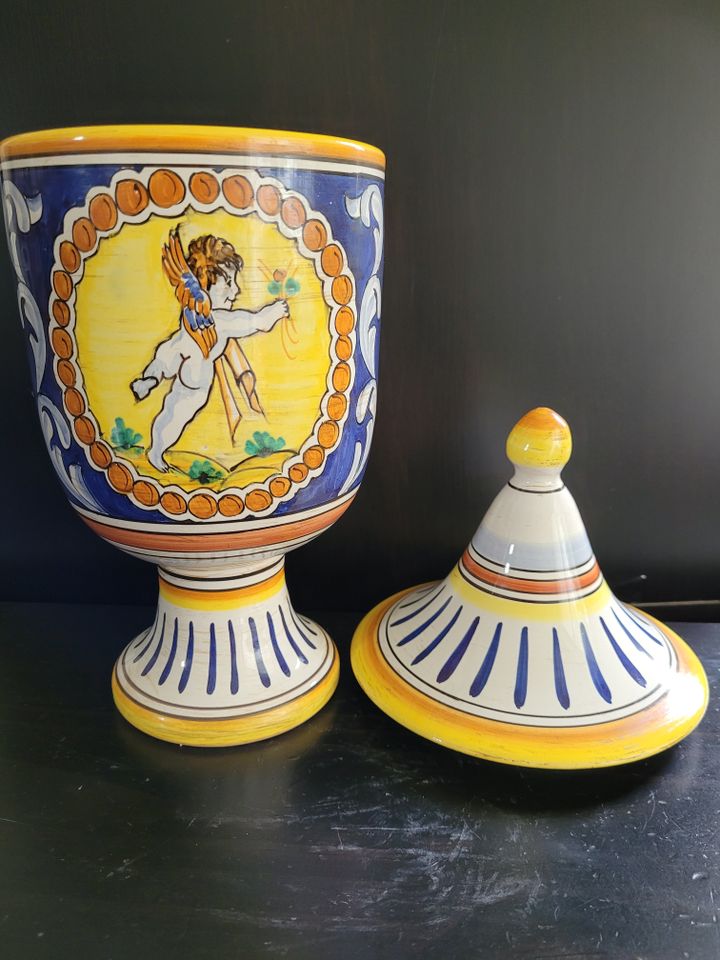 Apothekergefäß Keramik mit Deckel L'Antica di Deruta Italien in Ulm