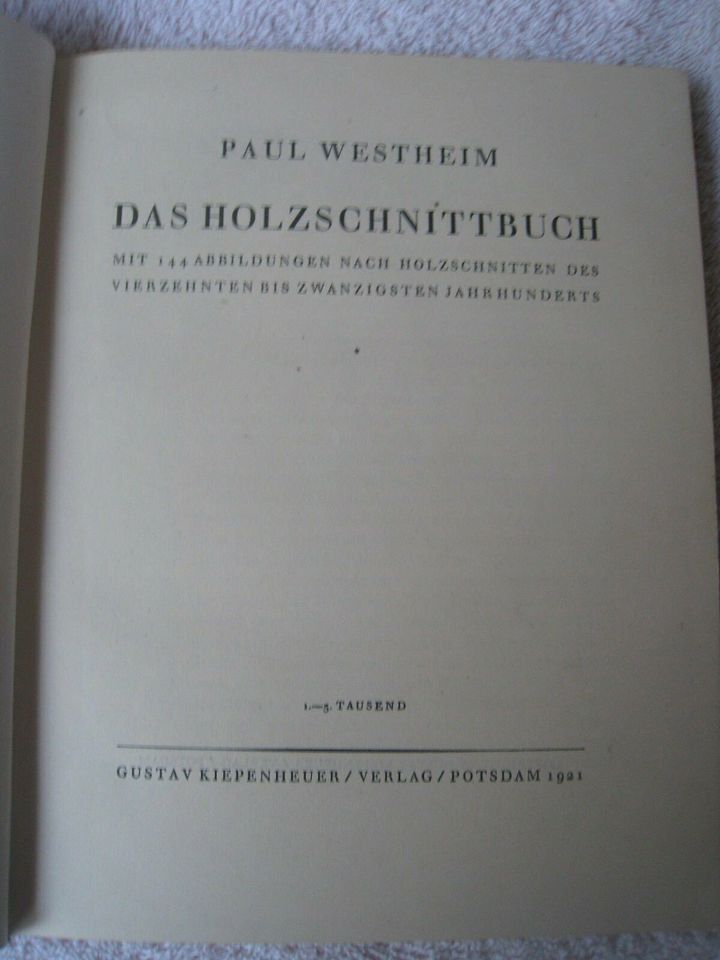 Buch Holzschnittbuch Westheim Kiepenheuer Potsdam 1921 alt antik in Bad Soden am Taunus