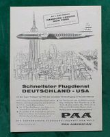 Pan American Super 7 Clipper Hamburg Reklame 1957 Niedersachsen - Danndorf Vorschau