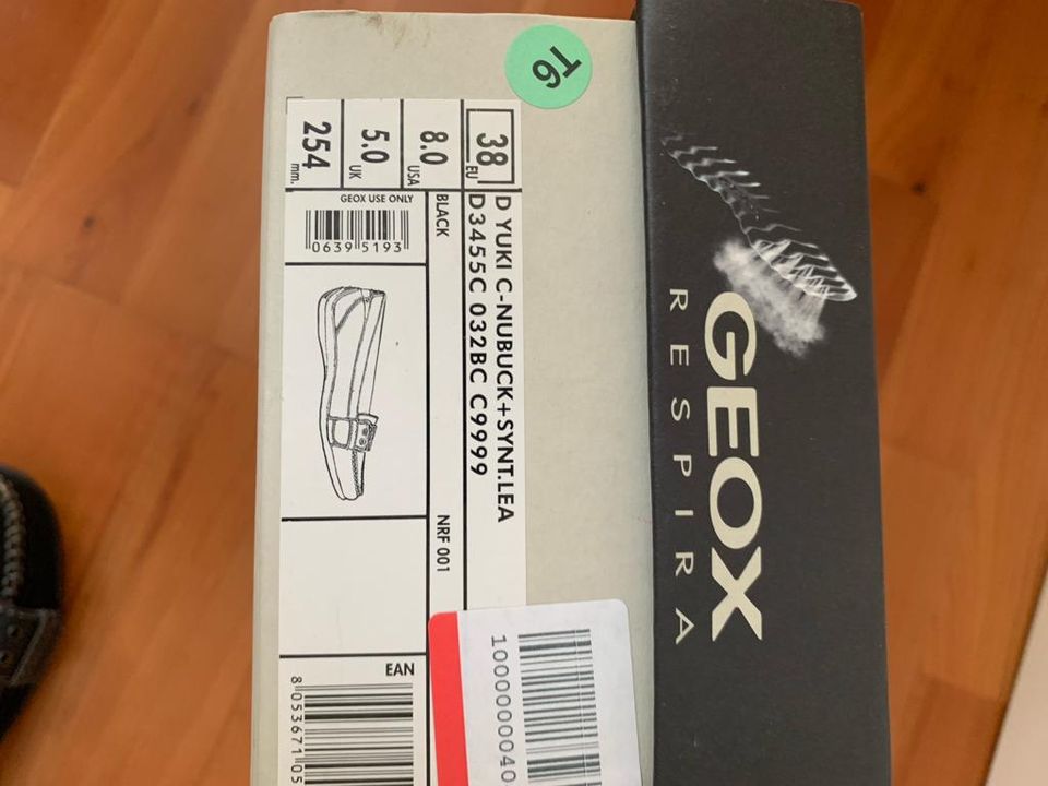 Geox Mokkassins Echt Leder Schuhe Loafer schwarz 38 NEU in Düsseldorf