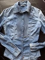 Guess Jeans Bluse mit Biesenfalten und Zierknöpfen blau Gr. XS Bayern - Windberg Vorschau