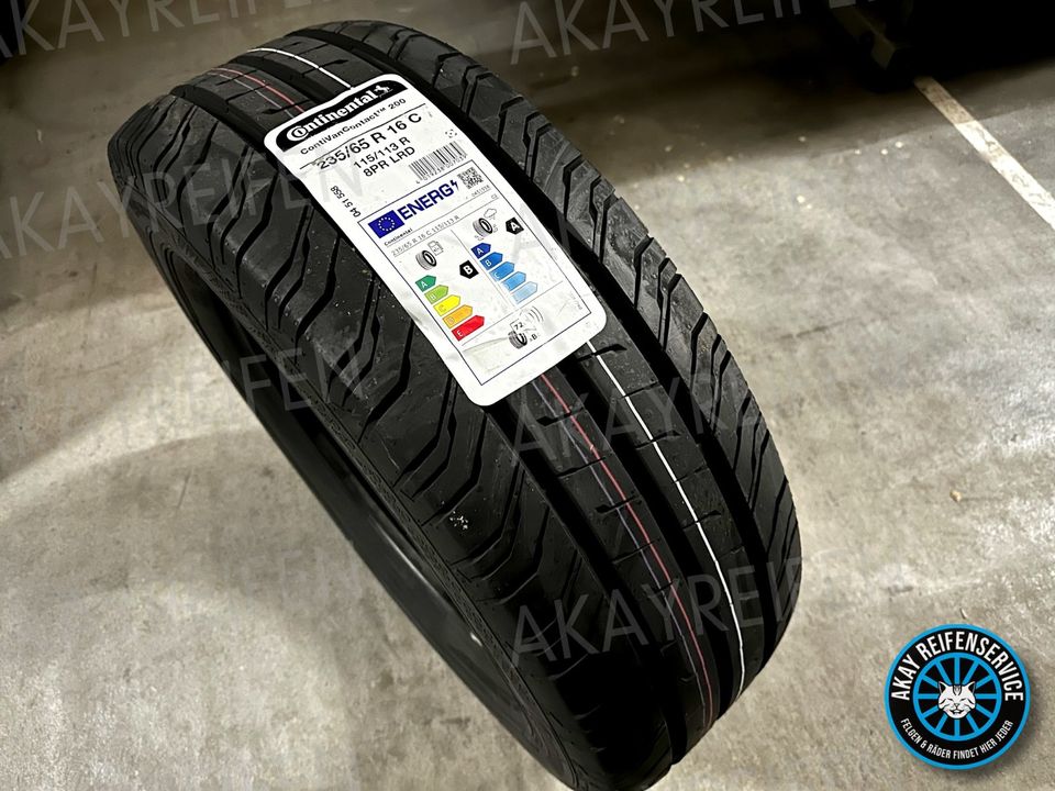 4x 235/65 R16C 115/113R - CONTINENTAL ➡️ NEU SOMMERREIFEN REIFEN VAN  CONTACT 200 SOMMER ➡️