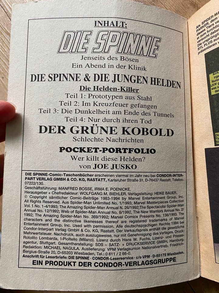 Comic Die Spinne ist der Spider-Man Taschenbuch Nr. 62 Antiquar in Oberreichenbach