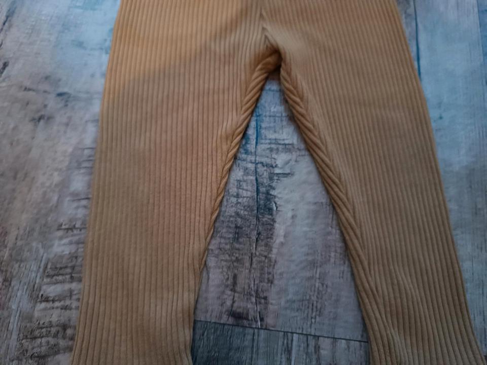 Hose Leggings gerippt senfgelb senffarben Zara 86/92 in Erfurt