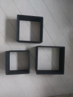 Wandregale quadratisch Cubes schwarz aus Holz (Größte ist 30x30cm Hessen - Kassel Vorschau