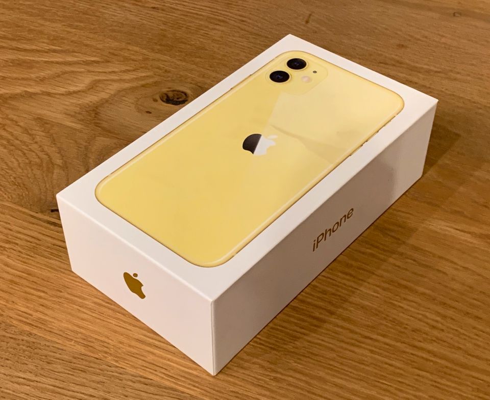 Verpackung OVP Apple iPhone 11 128GB Yellow in Nordrach