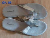Damen Pantoletten beige Gr. 39 Hessen - Bruchköbel Vorschau