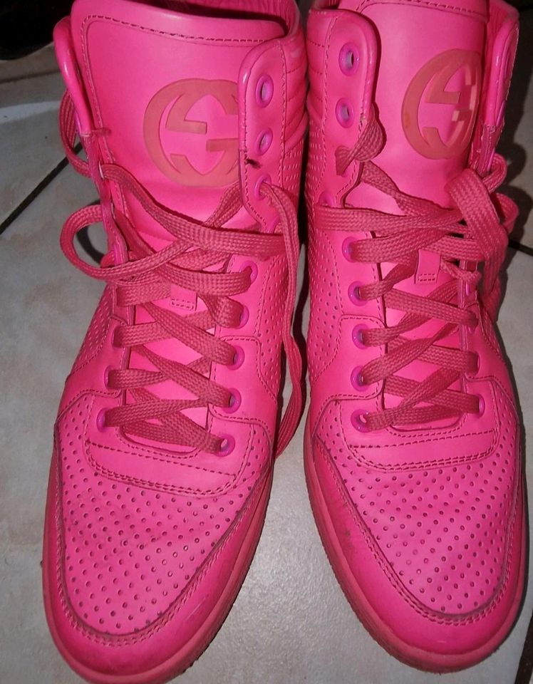 Gucci sneaker schuhe pink leder in Aschaffenburg