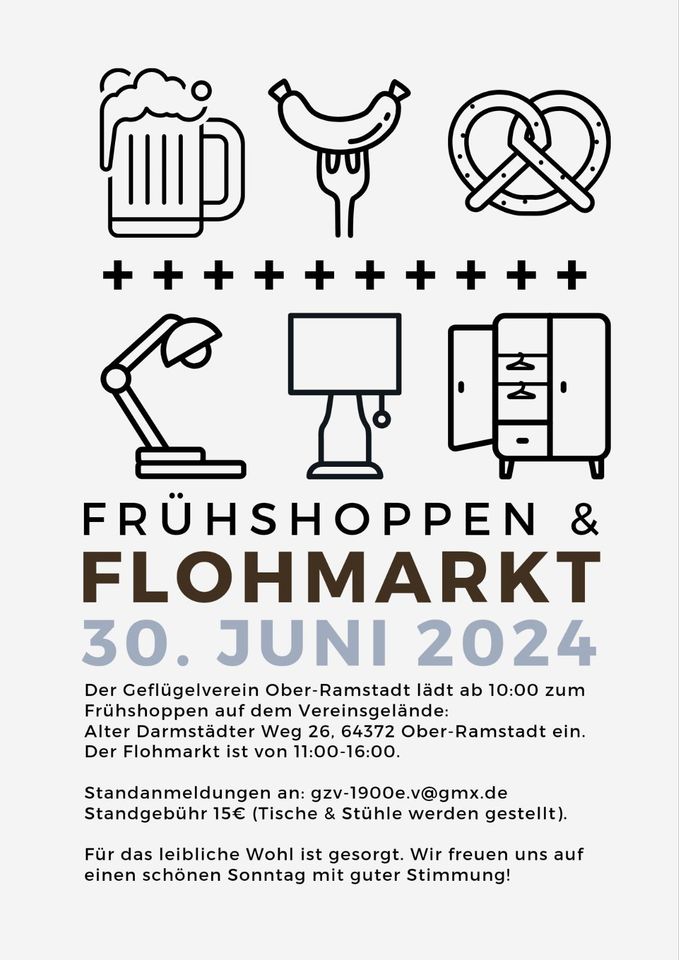 Flohmarkt Frühshoppen Ober-Ramstadt Markt in Ober-Ramstadt