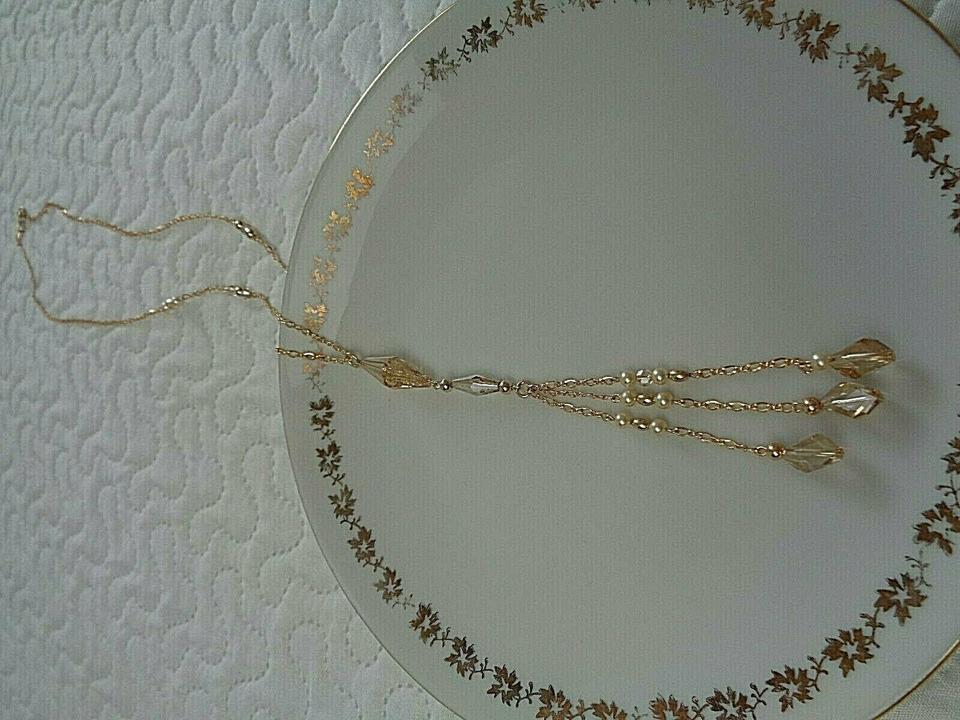 Lange Goldkette Gold Filled, mit Swarovski ELEMENTS in Wittenberg