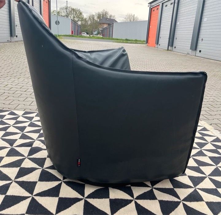 Eldora Désirée Italy Designer Leder Dreh-Sessel schwarz NP 3500€ in Krefeld