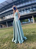 mintgrünes/bläuliches Abiballkleid / Ballkleid Sachsen - Niederwiesa Vorschau