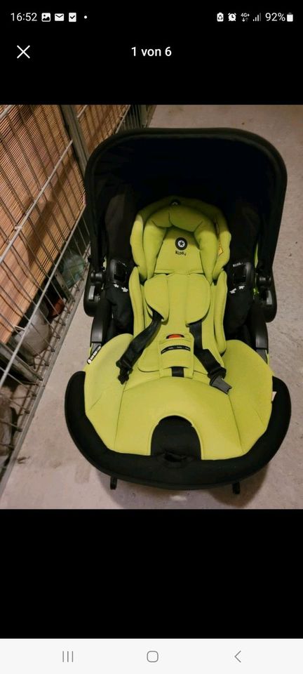 Babyschale Kiddy I Size Plus inkl. Wintersack und Isofix in Mörfelden-Walldorf