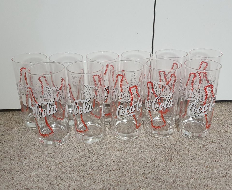 11x Coca Cola Glas 0,4l Becher / Softdrinkglas in Sankt Wolfgang