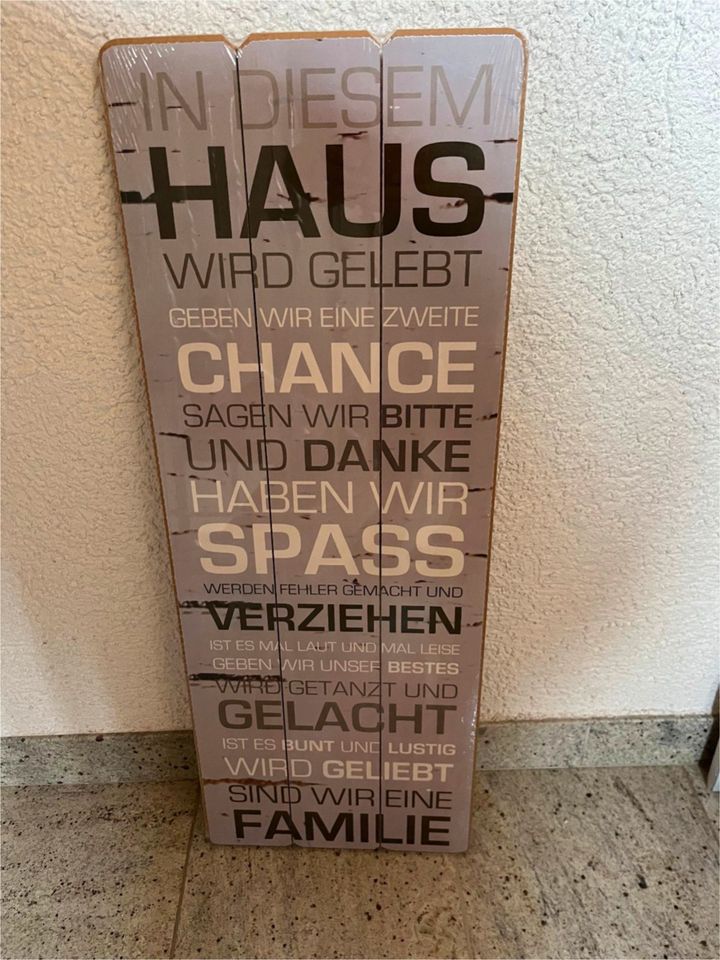 2 Dekobilder Holzbilder Deko Sprüche Familie Bild in BadenWürttemberg